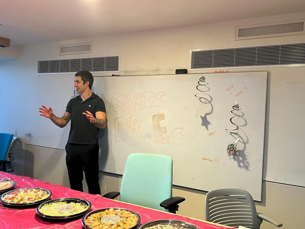 Dr. Eduard Reznik at his Thesis Defense Party.