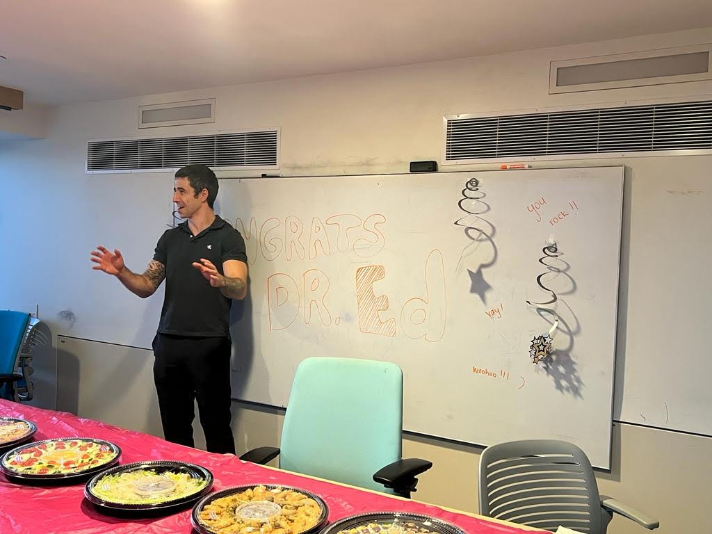 Dr. Eduard Reznik at his Thesis Defense Party.